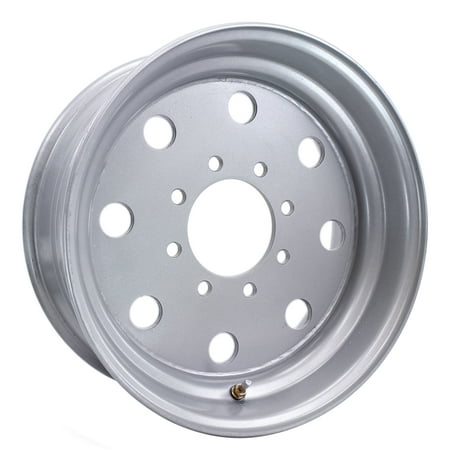 eCustomrim Trailer Wheel 17.5X6.75 Hub Centric 8 Lug On 6.5 Center Silver Modular Rim