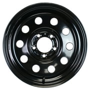 eCustomrim Trailer Rim 15 Inch 15X5 5 Lug On 4.5 Inch Center Black Wheel