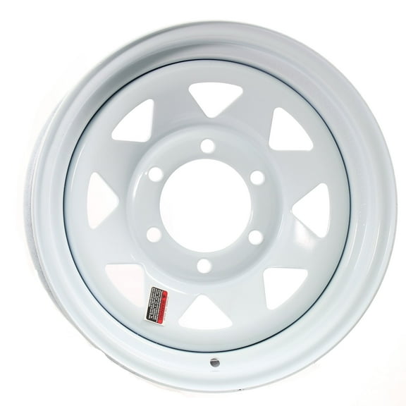 eCustomrim Trailer Wheel Rim 16X6 6 Lug White Spoke