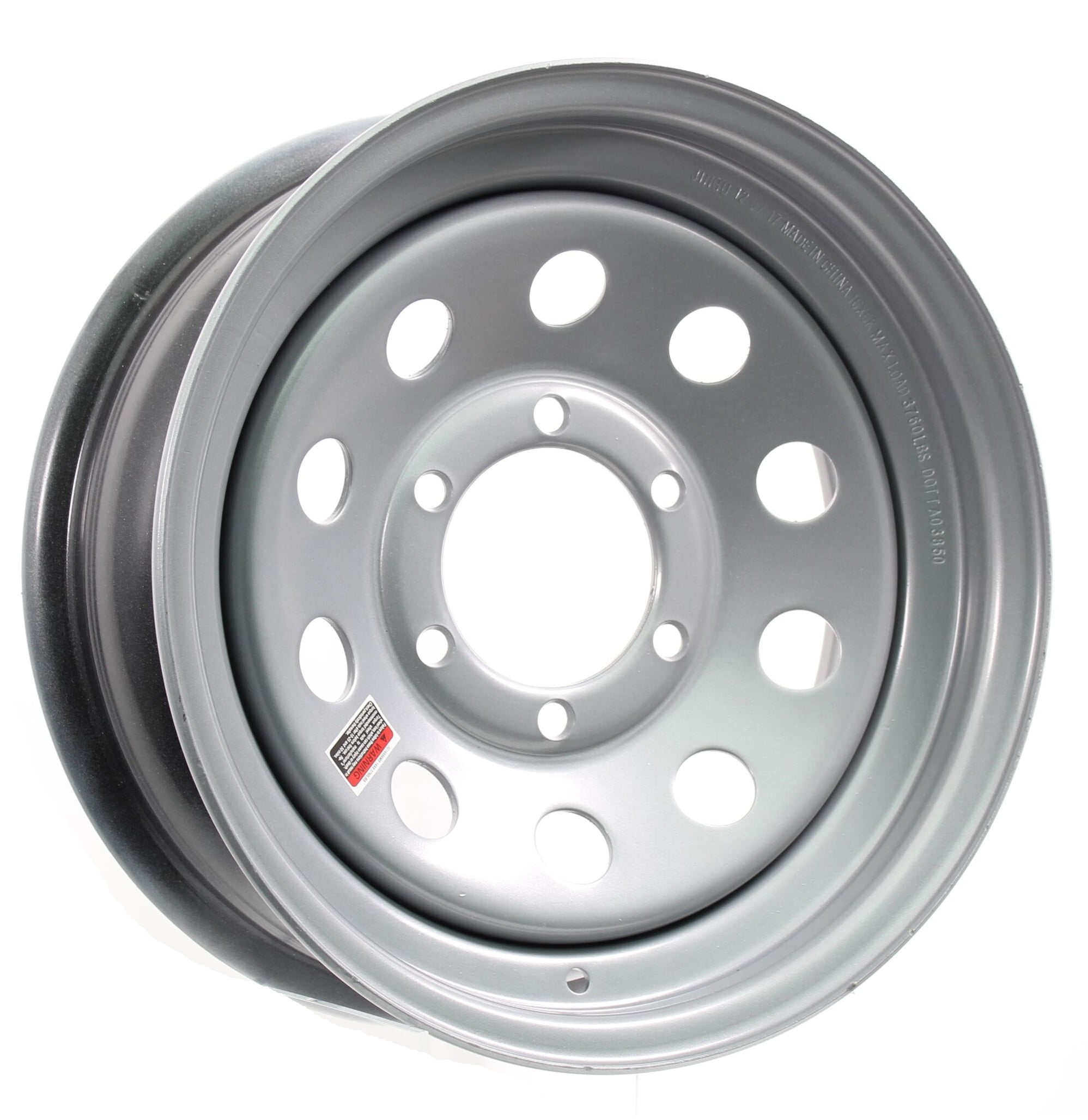 eCustomrim Trailer Wheel Rim 16x6 16 x 6 in. 6 Hole 5.5 in. Center MOD Silver