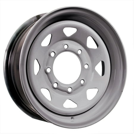eCustomrim Trailer Rim 16 Inch 16X6 8 Lug On 6.5 Inch Center Silver Wheel