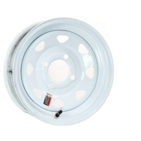 eCustomrim Trailer Rim 13 Inch 13X4.5 4 Lug On 4 Inch Center White Wheel