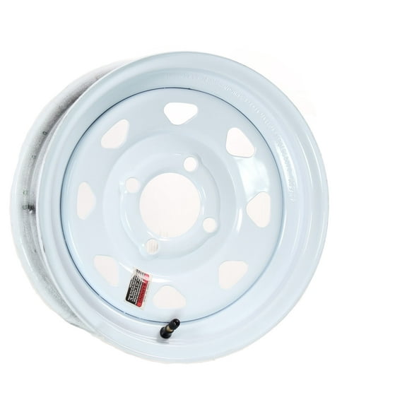 eCustomrim Trailer Rim 13 Inch 13X4.5 4 Lug On 4 Inch Center White Wheel