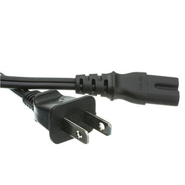 eDragon 6 Feet 2Slot NonPolarized Power Cord, Black