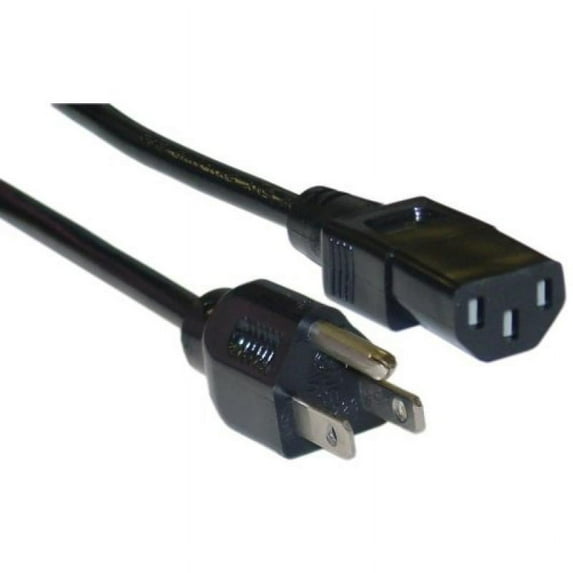 eDragon Computer Monitor Power Cord, Black, NEMA 5-15P to C13, 10 Amp, 1.5 feet, 5 Pack Power Cable, (ED70623)