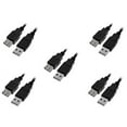 thumbnail image 1 of eDragon USB 2.0 Extension Cable, Black, A Male to A Female, 3 foot, Pack of 5, 1 of 6
