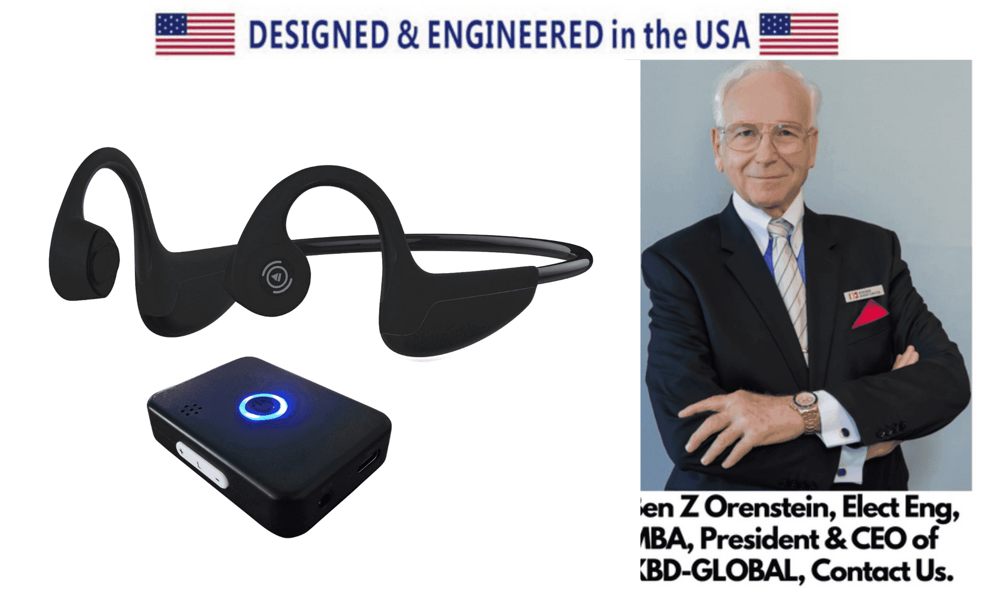 eEAR-BC-BT-Tx eEAR Bone Conduction Hearing Amplifier with Sound Transmitter. 2 in ONE, Bone Conduction Bluetooth headphones, military grade technology, Hearing Amplifier