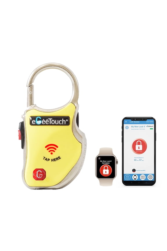 TSA Approved Smart Travel Padlock, Dual Access, Yellow