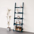 thumbnail image 1 of eHemco 5 Tier Ladder Leaning Wall Bookcase, Storage Bookshelf, 70 Inches, Blue, 1 of 10