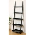thumbnail image 1 of eHemco 5 Tier Leaning Wall Book Shelf, 70 Inches, Black, 1 of 8