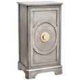 thumbnail image 1 of eHemco Art Deco End Table with Gold Accent Knob, Rectangular Side Table with Storage, Modern Retro Style, 18 x 14 x 30.5 Inches, Light Gray, 1 of 9