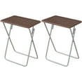 thumbnail image 1 of eHemco Folding TV Tray Tables for Eating, 19 by 15 by 26 Inches, Coffee, Set of 2, 1 of 7