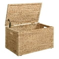 thumbnail image 1 of eHemco Heavy-duty Water Hyacinth Wicker Storage Trunk with Metal Frame, 30 by 17.5 by 17.5 Inches, Natural, 1 of 11