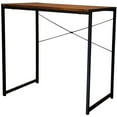 thumbnail image 1 of eHemco Multifunction Rectangular Home Office Writing Study Desk with Coffee Top and Black Legs, 1 of 5