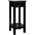 thumbnail image 1 of eHemco Plant Decorating Stand End Table Side Table with Storage Shelf, 10 by 10 by 23.7 Inches, Black, 1 of 8