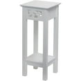 thumbnail image 1 of eHemco Plant Decorating Stand End Table Side Table with Storage Shelf, 10 by 10 by 23.7 Inches, White, 1 of 8