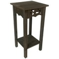 thumbnail image 1 of eHemco Plant Decorating Stand End Table Side Table with Storage Shelf, 11.8 by 11.8 by 23.7 Inches, Antique Water Washed Gray, 1 of 5