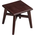 thumbnail image 1 of eHemco Solid Hardwood Step Stool with Double Cross Brace Support for Adults and Kids, 12.25 Inches, Espresso, 1 of 5