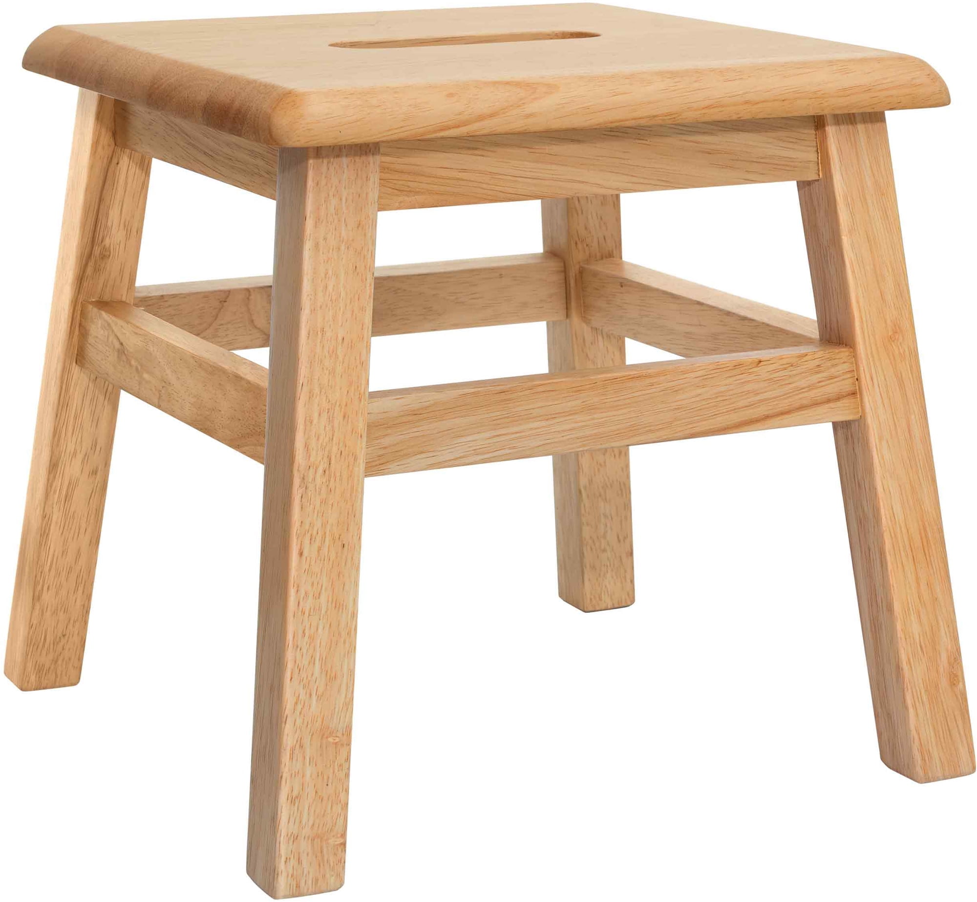 eHemco Solid Hardwood Wooden Step Stool with Wood Handle for eHemco Solid Hardwood Wooden Step Stool with Wood Handle for