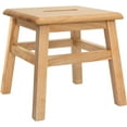 thumbnail image 1 of eHemco Solid Hardwood Wooden Step Stool for Adults and Kids, 12.25 Inches Height, Natural, 1 of 5