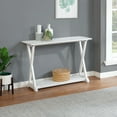 thumbnail image 1 of eHemco X-Farmhouse Console Table Side Table with Storage Shelf, White Wash, 1 of 5