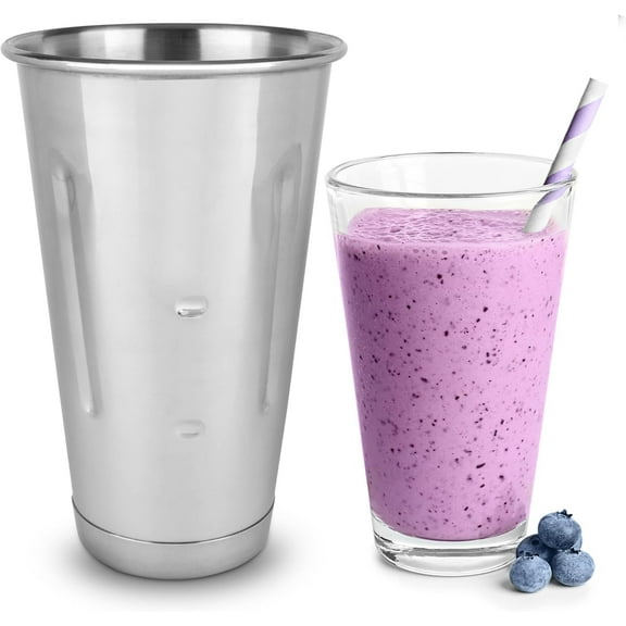 eHomeA2Z Malt Cup Stainless Steel Ice Cream Milkshake Commercial Grade 30 oz (12)