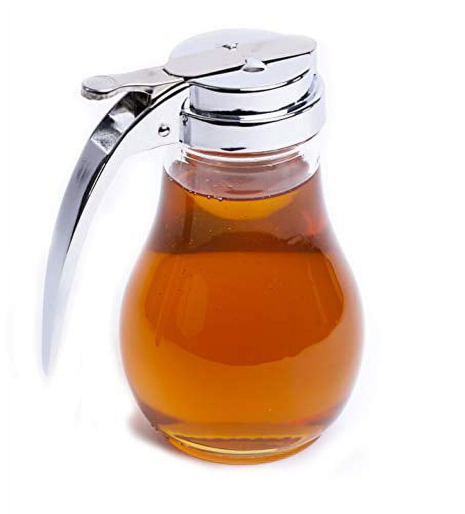 eHomeA2Z Syrup Dispenser Honey Pot Glass Jar Commercial Quality With