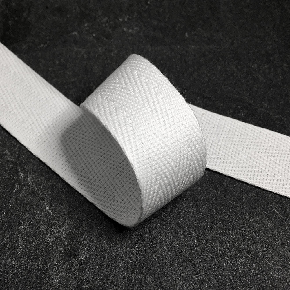EJoyce Herringbone Cotton Twill Tape Trim – 1-1/2 Inch (40mm) Wide, White, 49-Yard Roll - View #6