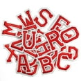 thumbnail image 1 of eJoyce Red A-Z Alphabet Iron-On Letter Patches 52 Count Appliques, 1 of 4