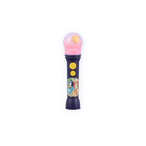 eKids Bluey Microphone Toy for Toddlers, Includes Built-in Music and Lights