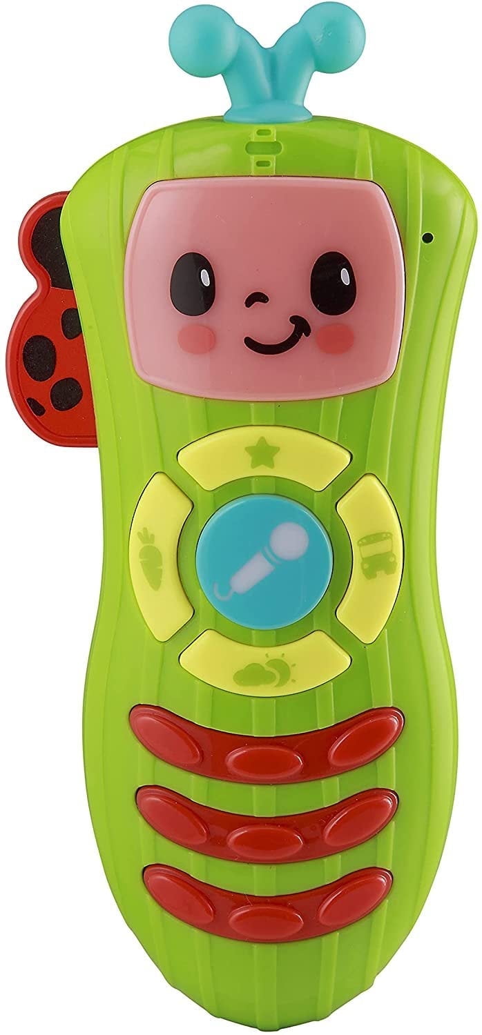 eKids Cocomelon Toy Remote Control for Toddlers, Musical Toy with Built-in Toy Microphone and Nursery Rhymes