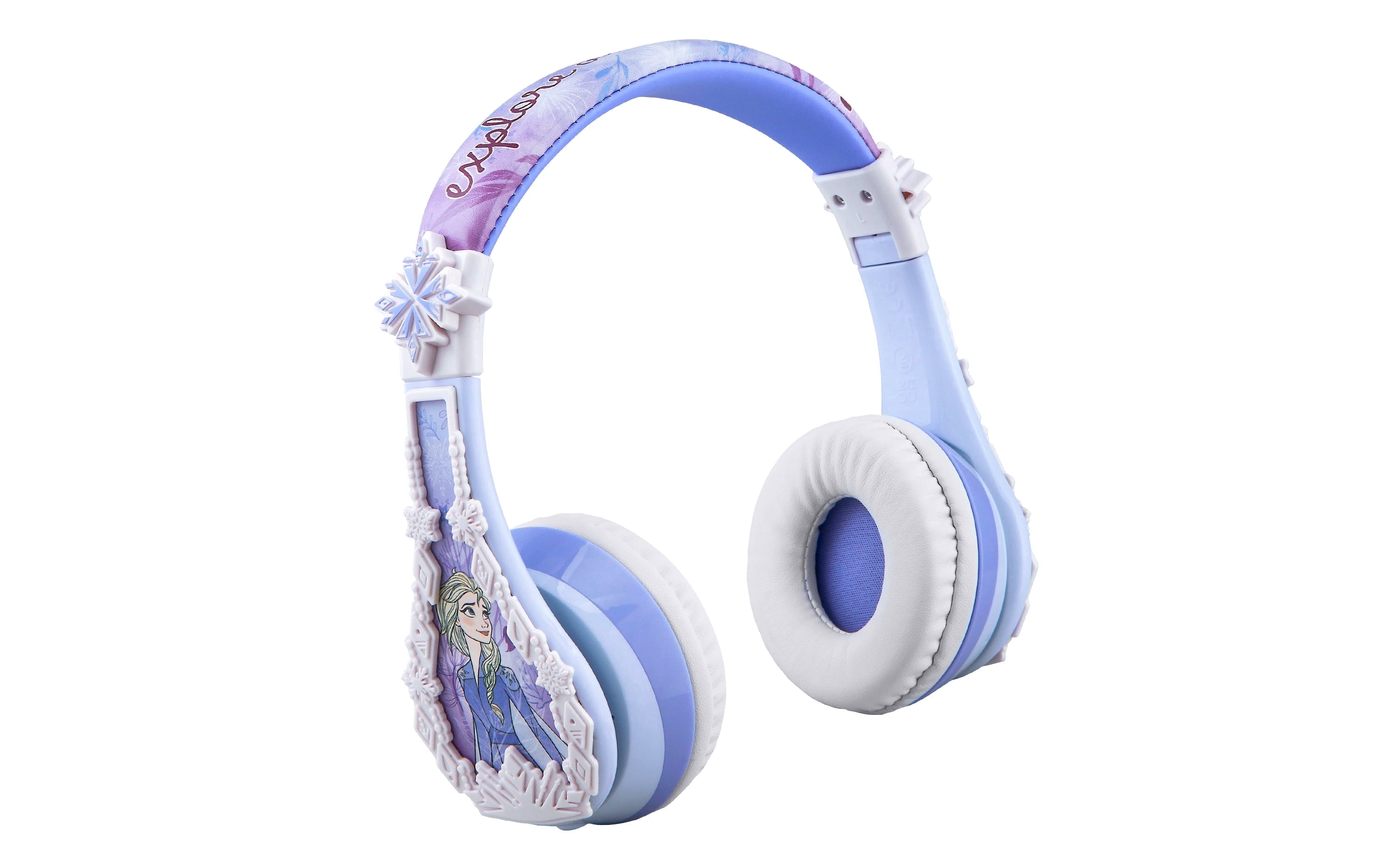 ekids Disney Frozen Kids Bluetooth Headphones, Wireless Headphones with Microphone Includes Aux Cord
