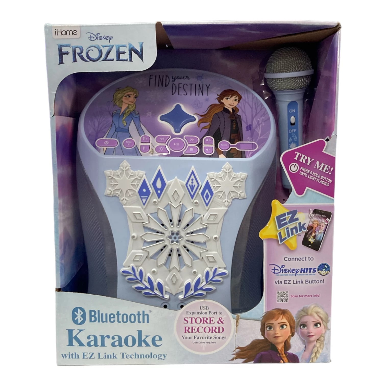 eKids Disney Frozen Karaoke Machine Easily Access Frozen Playlists