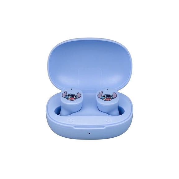 eKids Disney Stitch Wireless Earbuds with Microphone, Bluetooth Earbuds with Charging Case For Fans of Stitch Gifts