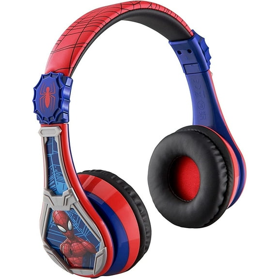 eKids Portable Wireless Over-Ear Headphones, Spiderman, SM-B50.Fxv8