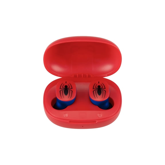 eKids Spiderman Wireless Earbuds with Microphone, Bluetooth Earbuds with Charging Case