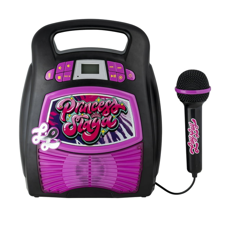 eKids That Girl Lay Lay Karaoke Machine for Kids Bluetooth Speaker with Microphone and Karaoke Recorder to Save and Share Performances via USB Port