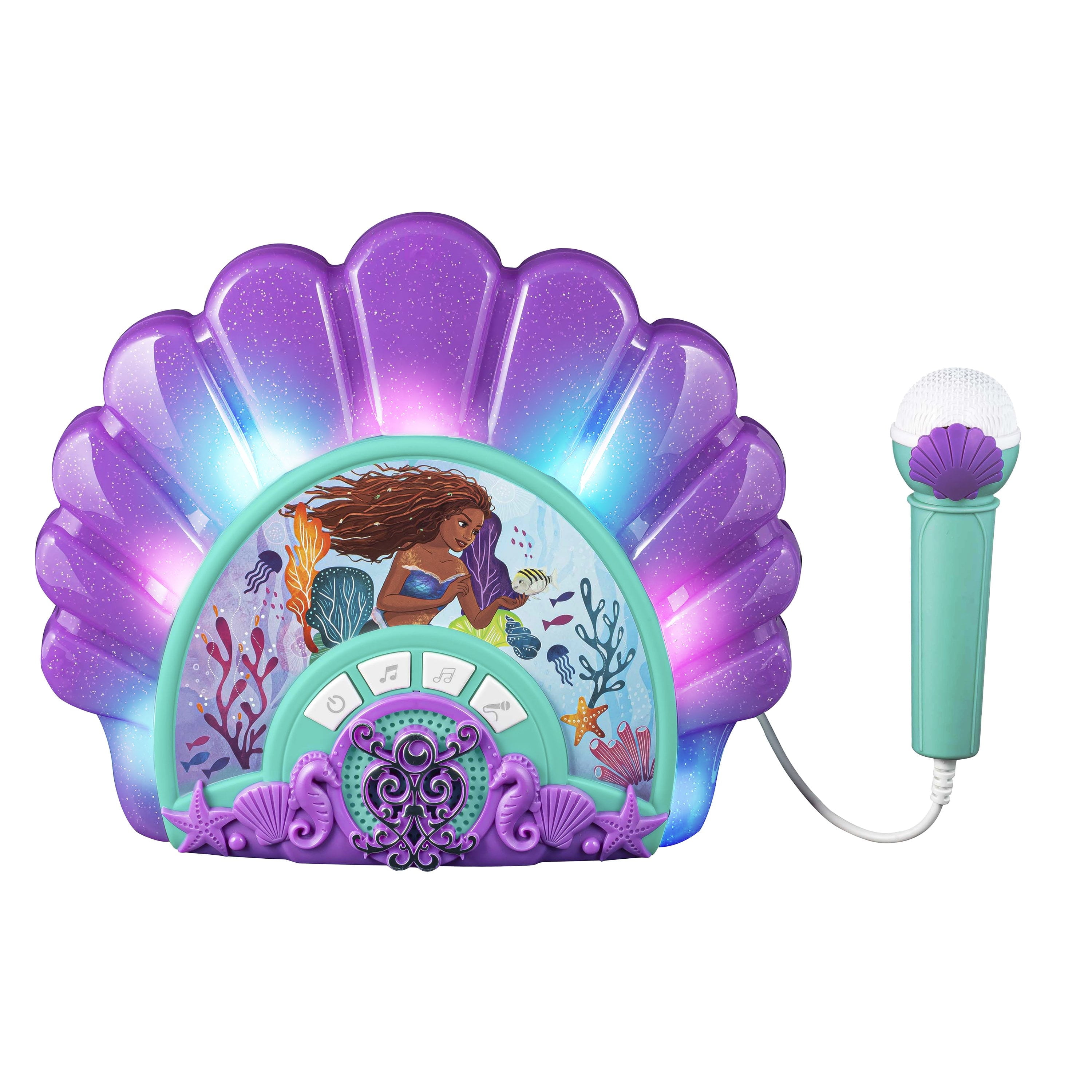 eKids The Little Mermaid Karaoke Microphone with Boombox for Fans of The Little Mermaid Toys