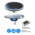 thumbnail image 1 of eLEDing 360° White UFO Round Solar Powered Outdoor Motion Sensing RGB Integrated LED Post Light w/ Remote, 1 of 10
