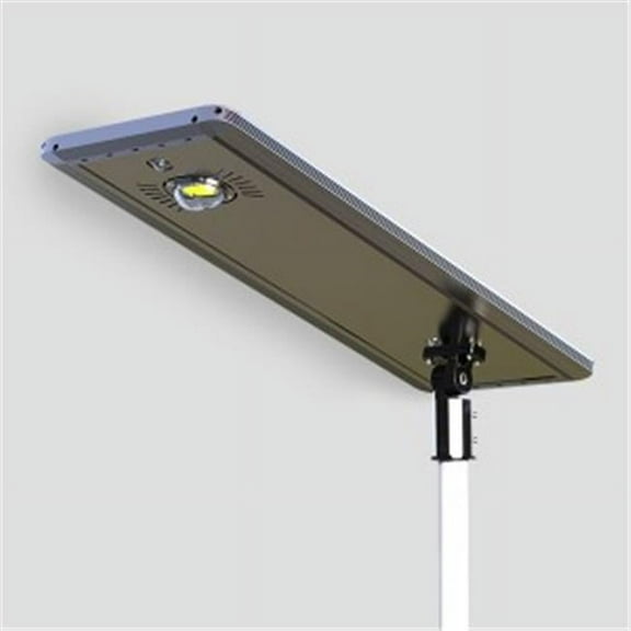 eLEDing 60W LED 3rd Gen Solar Hybrid Microgrid LED Street Light Series in Silver