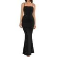 thumbnail image 1 of eLynami Women's Long Formal Dress Corset Sleeveless Bodycon Ruched Elegant Maxi Wedding Guest Dresses, 1 of 5