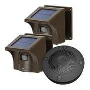 eMACROS Motion Sensor Weatherproof Adjustable 1/2 Mile Long Range Solar Wireless Driveway Alarm