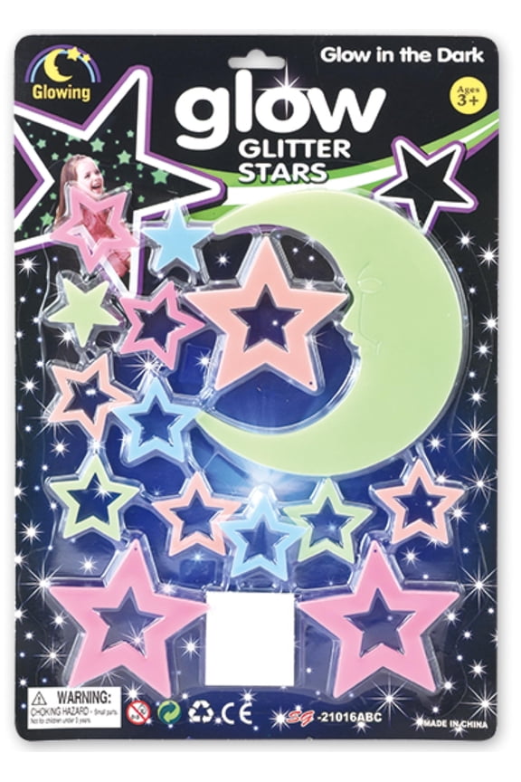 Glow in The Dark Ceiling Moon and Stars Luminous Wall Decals