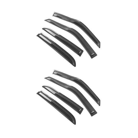 eMfurniture 2 Set of - Mega Cab Crew Cab Window Visors Guard Vent Acrylic Side,Left Right for Ram 1500 2009-2010 for Ram 2500/3500 2010 1500 2011-2018 & Classic 2019-2022 2500/3500 2011-2022