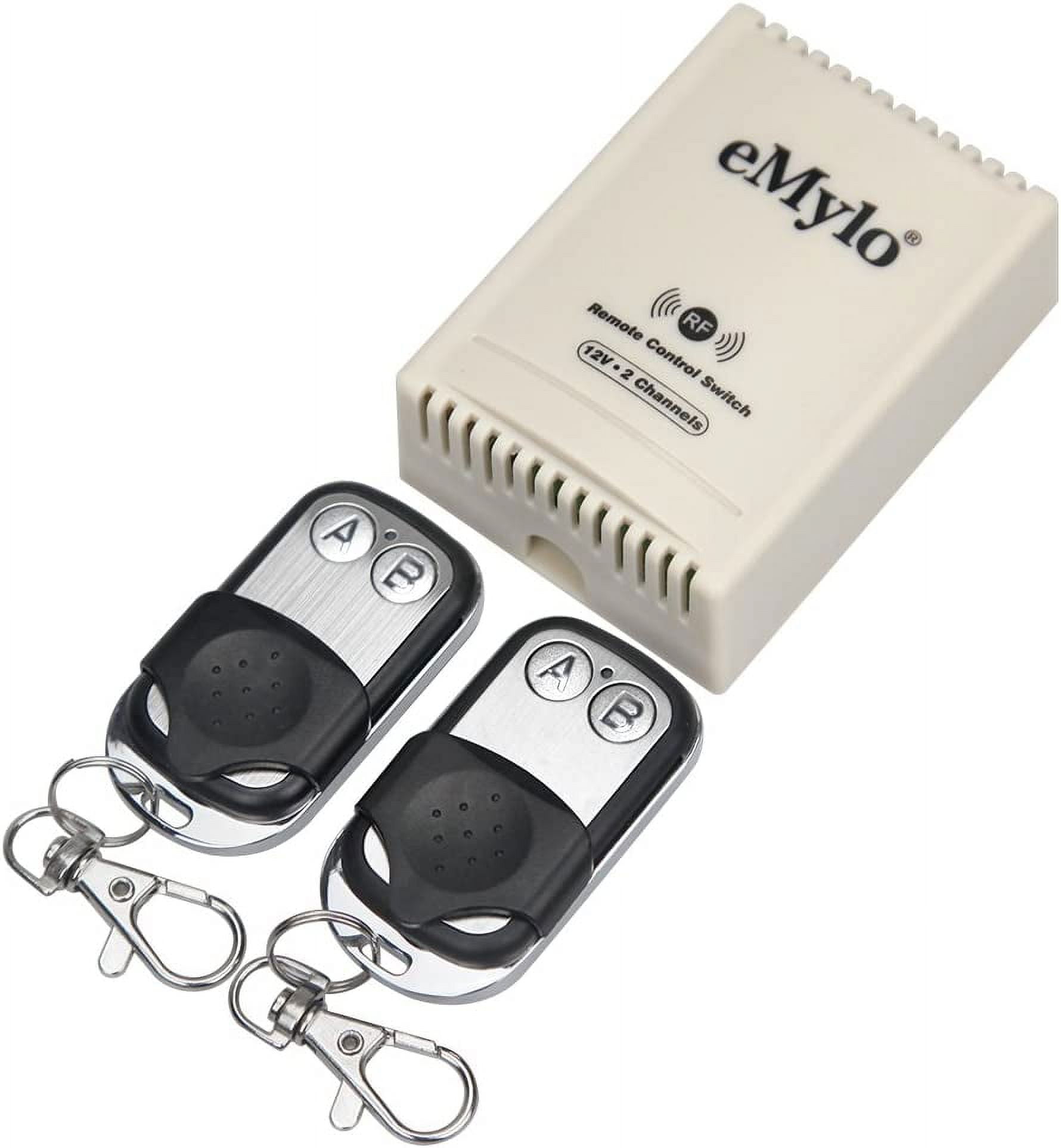 eMylo Remote Control Switch DC 12V Wireless Momentary Switch 1 Channel  Wireless Relay Transmitter with Receiver for Home Use