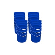 ePackageSupply 5 Gallon Bucket - Food Grade Bucket, Metal Handle Grip, BPA-Free, Heavy-Duty 90 Mil HDPE Plastic Pail, Stackable Utility Container, Made in USA, Lid Not Included, Blue, 12 Packs