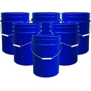 ePackageSupply 5 Gallon Bucket Only | Made in USA | Food Grade | Durable 90 Mil All Purpose Pail | BPA Free | Premium HPDE | Easy Stack and Store | Lids Not Included Blue, 6