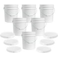 ePackageSupply, 5Gallon White Plastic Bucket with Lid Durable 90 Mil