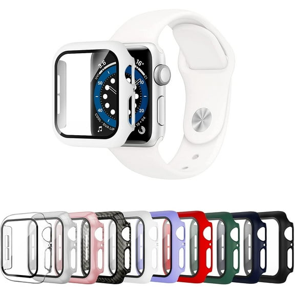 ePacks 14 Pack Case for Apple Watch Series 3 2 42mm, Tempered Glass Screen Protector with Hard PC Bumper, Full Protective, Touch Sensitive, Ultra-Thin iWatch Cover (Original Multi Colors)