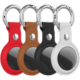 thumbnail image 1 of ePacks Air Tag Keychain for Apple Airtags Holder , 4 Pack Protective Leather Airtags Case Tracker Cover with Air Tag Holder, Airtag Key Ring Compatible with Apple New AirTag Dog Collar (Multi-Color), 1 of 6